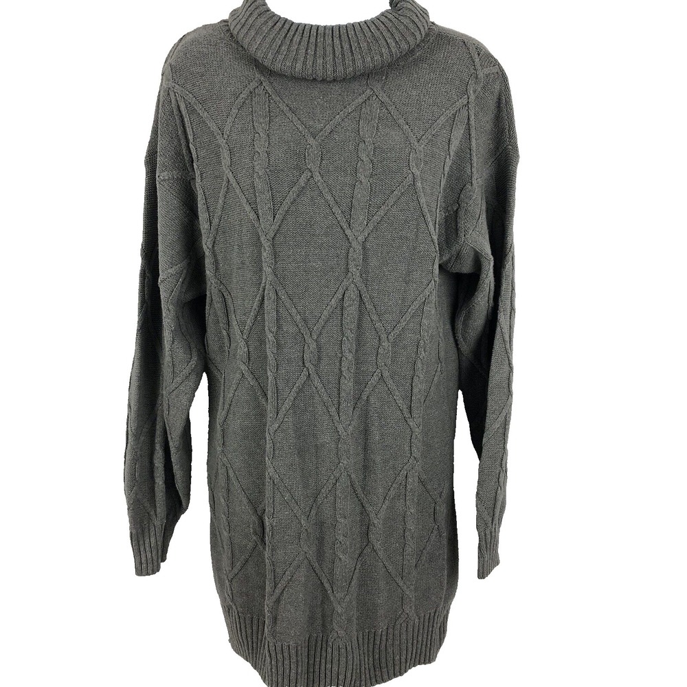 Hollister Sweater Dress Womens S Gray Turtleneck‎ Preppy Stretch Ribbed hems